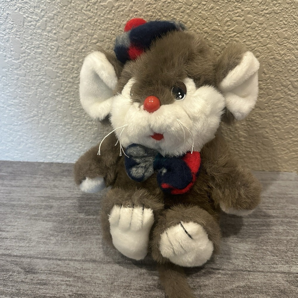 Dayton Hudson Vtg Christmas Mouse Lil' Tweaks Plush Stuffed 9" 1980s Target